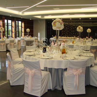 Wystrój sali weselnej w hotelu Barczyzna