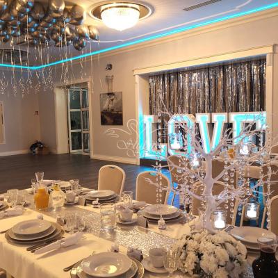 Aranżacja sali weselnej - Kraina lodu