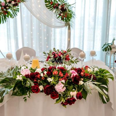 Tropikalne dekoracje na weselu w Hotelu Amaryllis