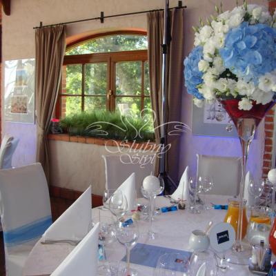 Proso w wystroju sali weselnej