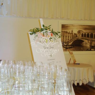 Tablica z rozmieszczeniem gości