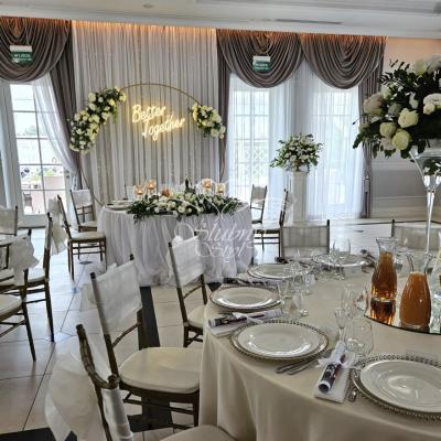 Wystrój sali na wesele w Pałacu Jaśminowym