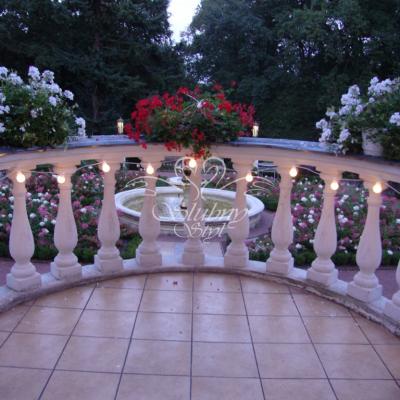 Lampki na przyjęcie - dekoracja tarasu