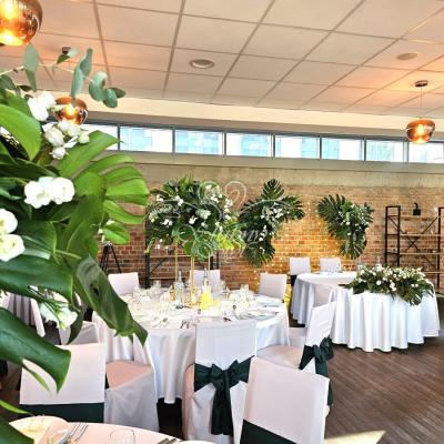 Wesele w kolorze zieleni butelkowej