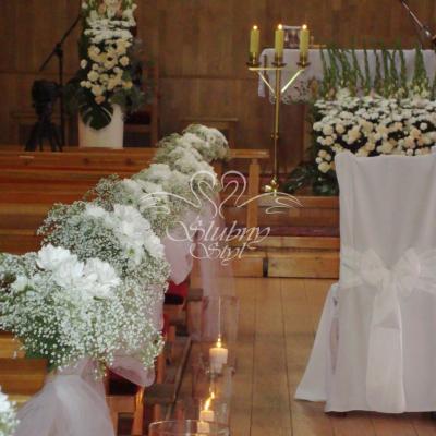Ślubna dekoracja kościoła