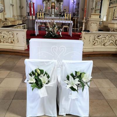 Dekoracja krzeseł Młodej Pary