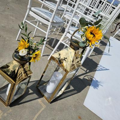 Ślub cywilny na tarasie w Wąsowie - słoneczniki