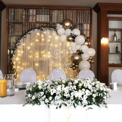 Dekoracja komunijna - koło z balonami