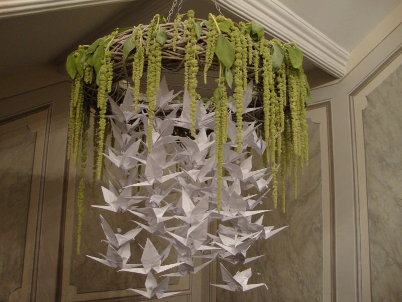 Wianek wiklinowy z łańcuszkiem do zawieszenia