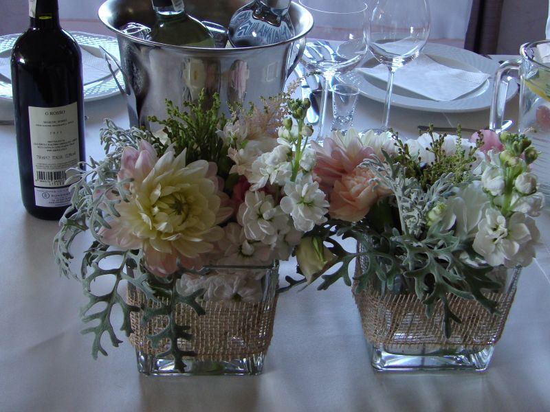 Wazon/świecznik szklany, niski