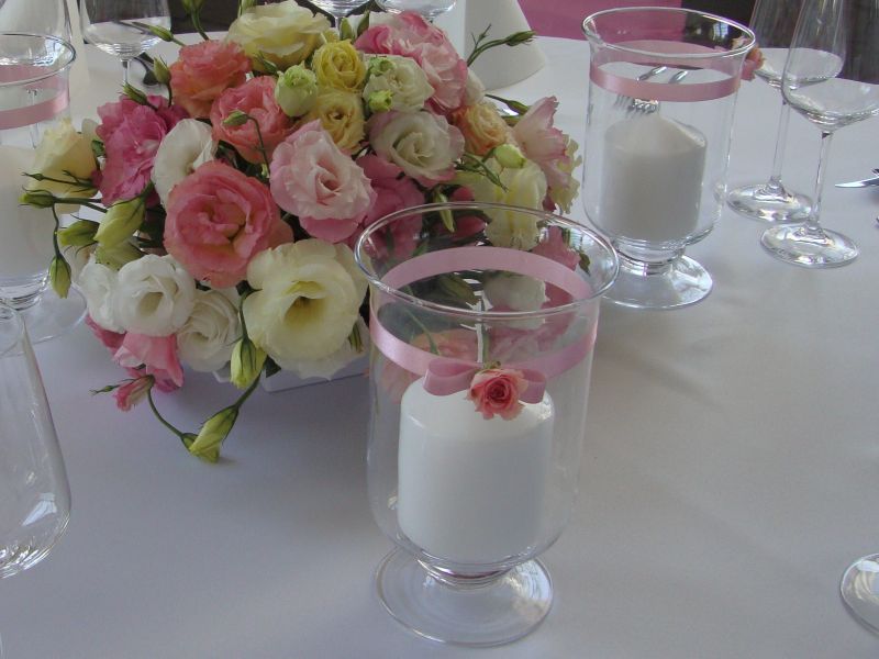 Świecznik szklany, głęboki