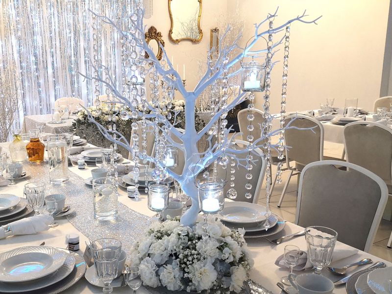 DRZEWKO DEKORACYJNE BIAŁE