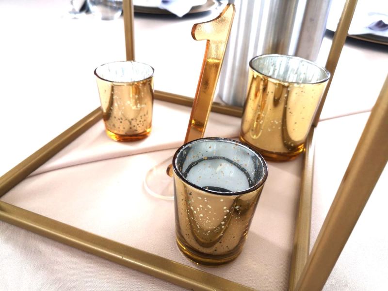 NUMERKI NA STÓŁ ZŁOTE/srebrne PLEXI