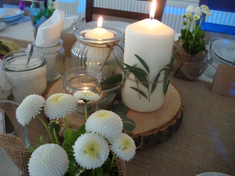 Świecznik szklany w stylu boho